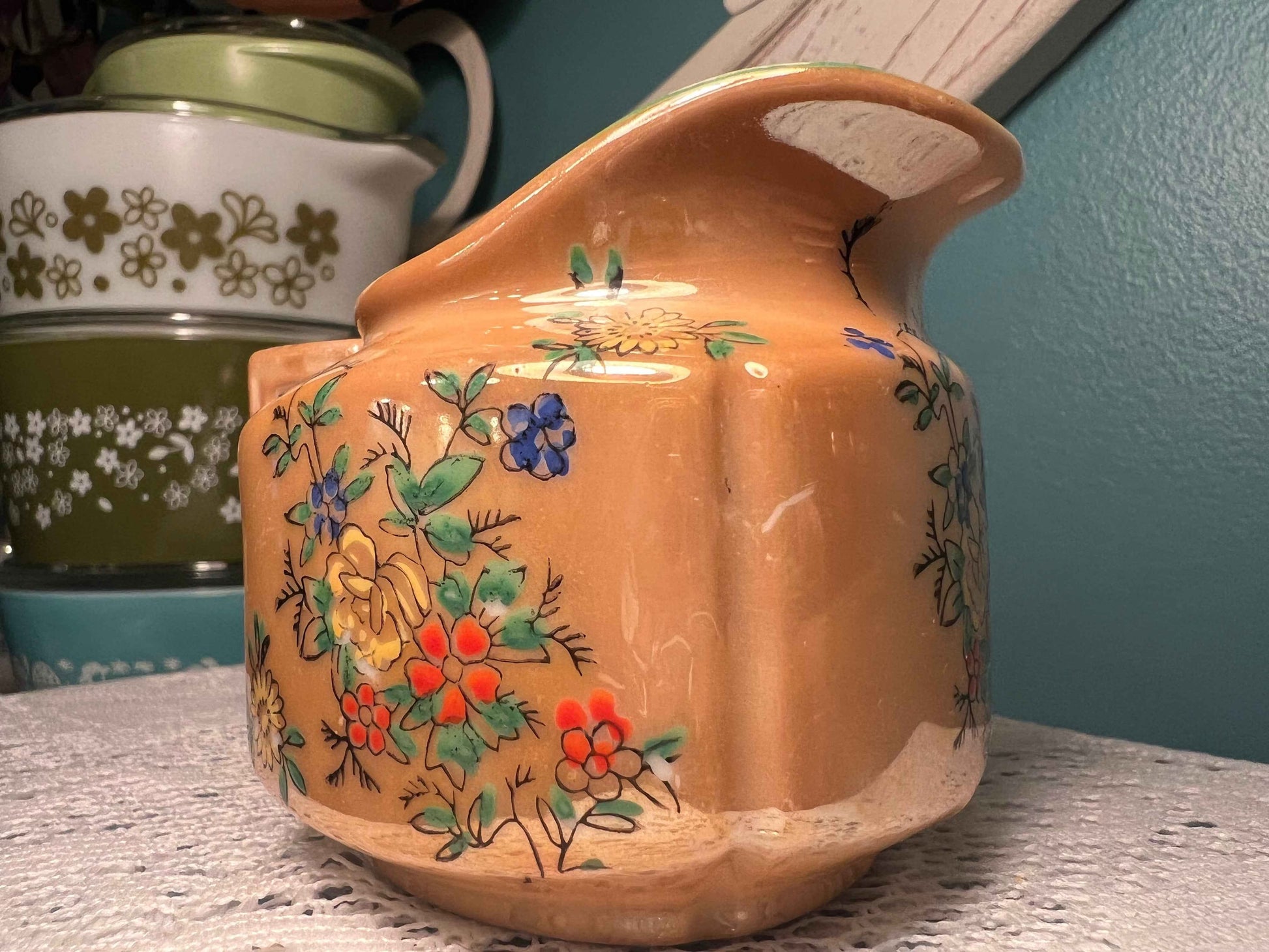 Vintage Trico Lusterware Creamer & Sugar Bowl Set | Japanese Hand-Painted Tableware