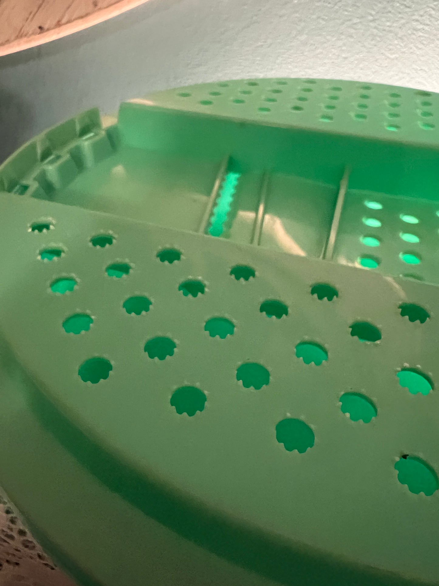 Retro 1970s Tupperware Jadeite plastic kitchen set for food prep and serving