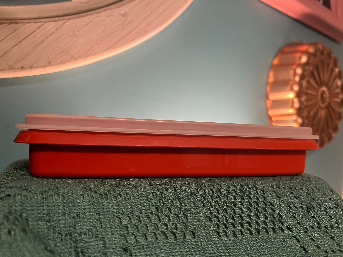 Vintage Tupperware 794 Deli and Bacon Keeper food storage container with lid and 8-slot deviled egg tray