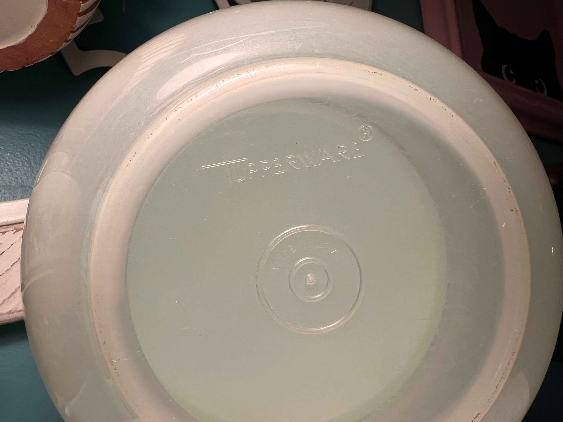 Vintage Tupperware Crisp-It Lettuce Keeper | Mint Green Lid #1424 | Retro Kitchenware