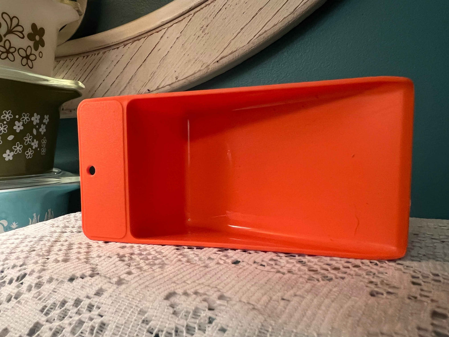 Vintage Tupperware Orange Kitchen Scoop | #1452-4 | Retro 1970s Plastic