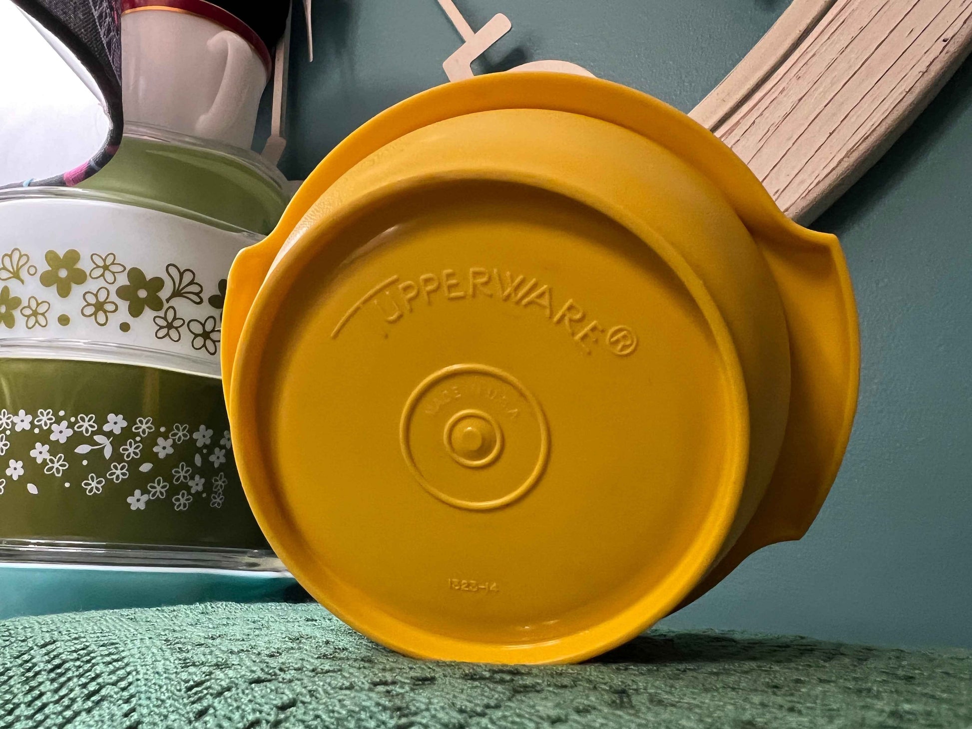 Vintage Yellow Tupperware Servalier Bowl #1323 | Instant Seal with Handles