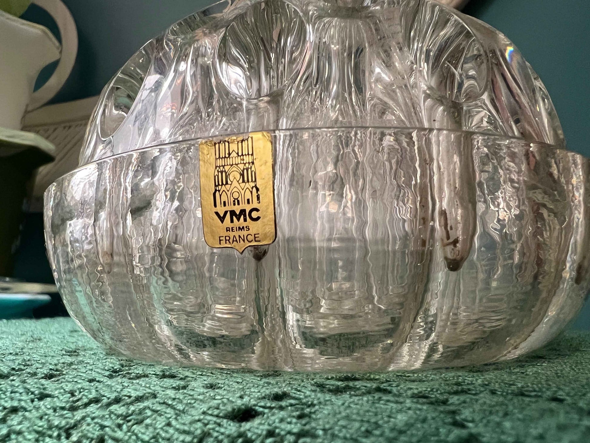 VMC Reims French Glass Flower Frog | Pique Fleur | 19-Hole Heavy Glass Floral Insert