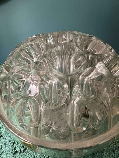 VMC Reims French Glass Flower Frog | Pique Fleur | 19-Hole Heavy Glass Floral Insert