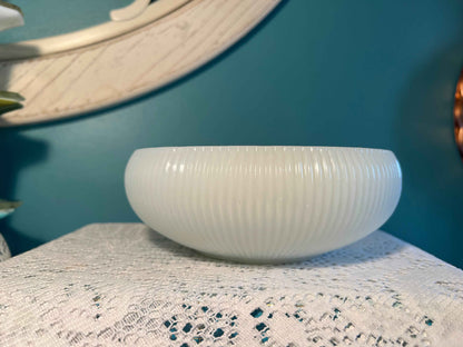 Vintage E.O. Brody Co. Ribbed Milk Glass Bowl Dish | Cleveland USA | Vintage Kitchenware