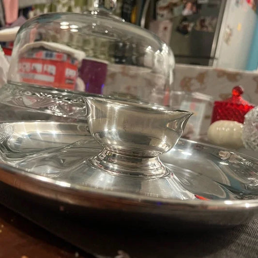 Vintage Sheridan silver plate tray