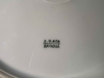 Vintage Z.S. & Co Bavaria Portrait Plate | Mother & Child | Gold Accent